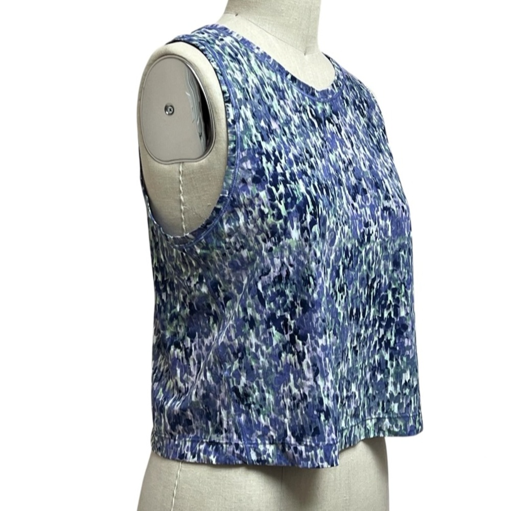 Athleta Colorful Abstract Watercolor Athletic Top - Picture 3 of 6